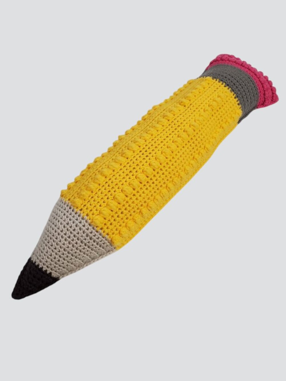 Handmade Crochet Pencil Pillow 24 in Plush School Classroom DecorTeacher Gift